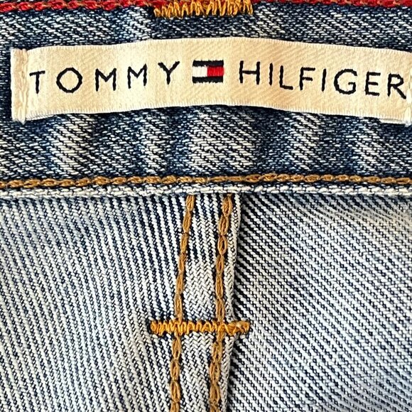Tommy Hilfiger Women's Blue Denim Cropped Jeans Size 8 Straight Mid Rise Cotton - Picture 5 of 10